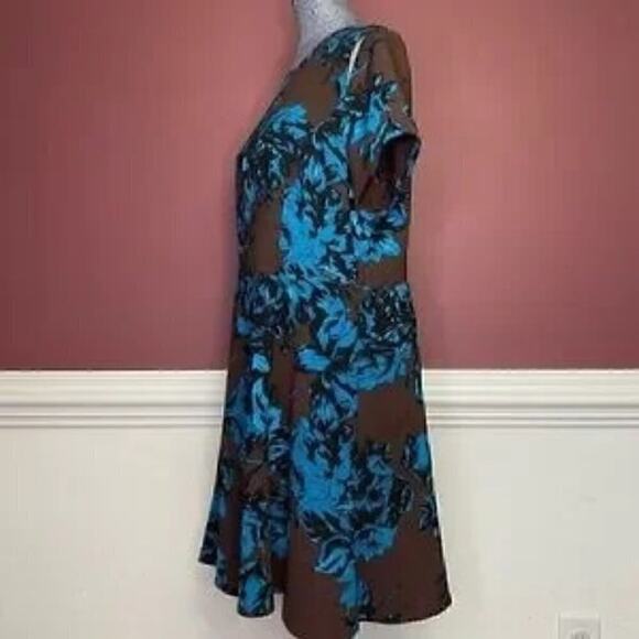 Who What Wear blue floral print midi dress size XXL - Picture 3 of 4